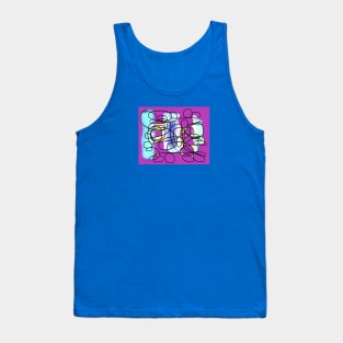 Robot Mix Tape Doodle Tank Top